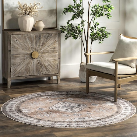 Nuloom Evelina Traditional Spill Proof Machine Washable Area Rug 6ft BIJL04A-R606